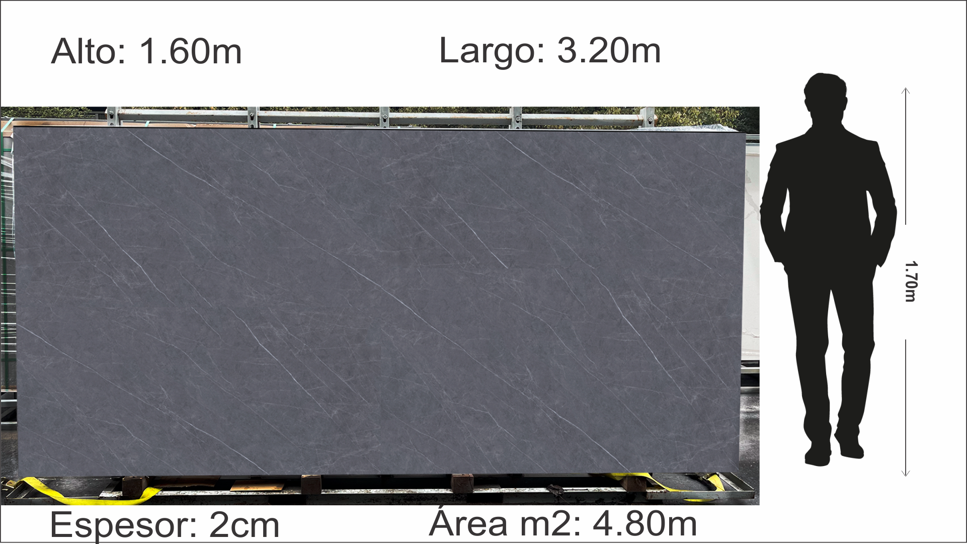 Piedra Sinterizada Armani Grigio