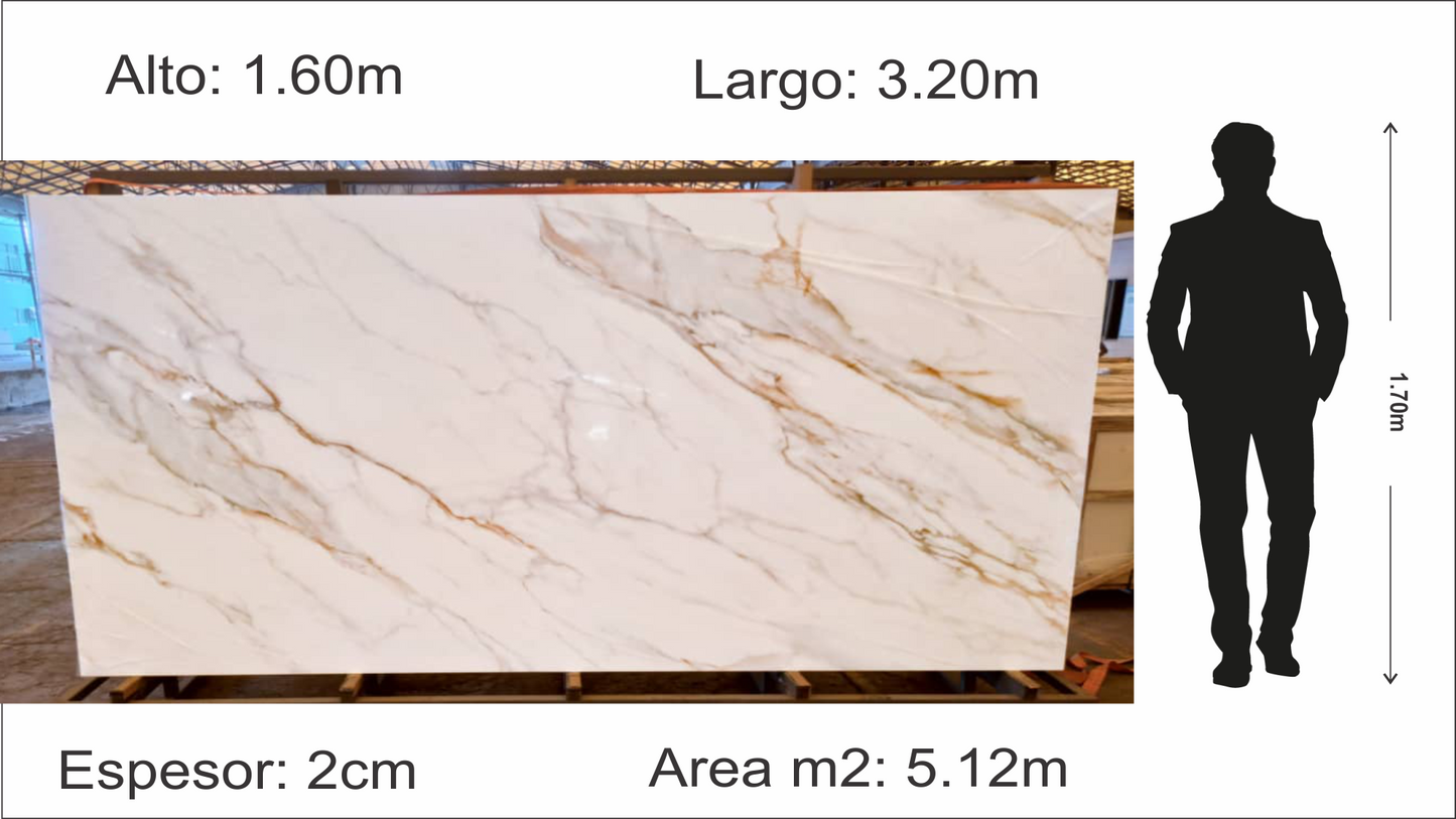 Calacatta Beveley Gold TROYTECH 3.20x1.60