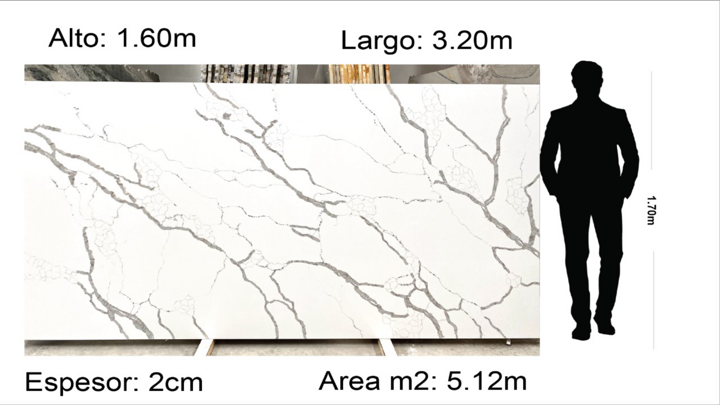 Calacatta Lazza TROYQUARTZ 3.20x1.60