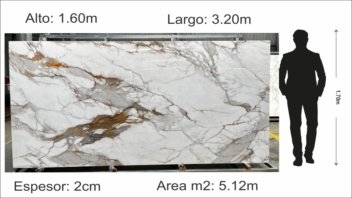 Calacatta Macchia Vecchia TROYTECH-STONEGLASS 3.20x1.60